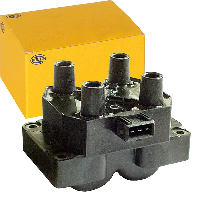 HELLA 5DA 193 175-691 Ignition Coil - 12V - 3-pin connector - Block Ignition Coil - Bolted