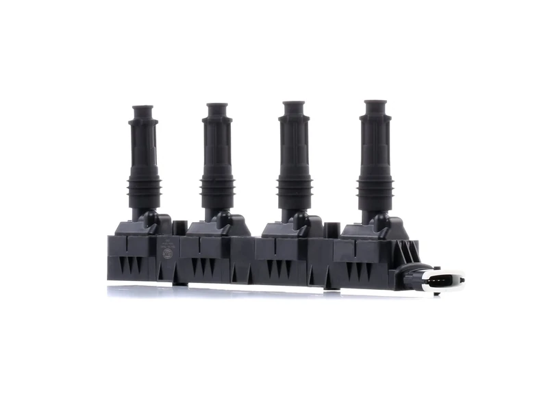 HELLA 5DA 193 175-861 Ignition Coil - 12V - 6-pin connector - incl. spark plug connector - Bolted