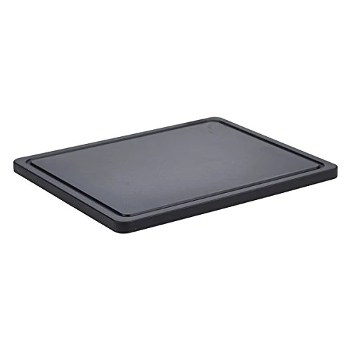 Genware Non Slip Black Bar Board 32.5 x 26.5 x 1.4cm - Set of 10-1/2 Inch Chopping Board for Cocktail Prep