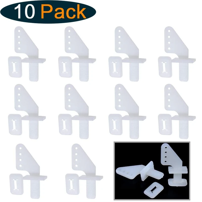 HobbyPark Nylon Micro Control Horns 20x11mm - 10pcs for RC Airplane