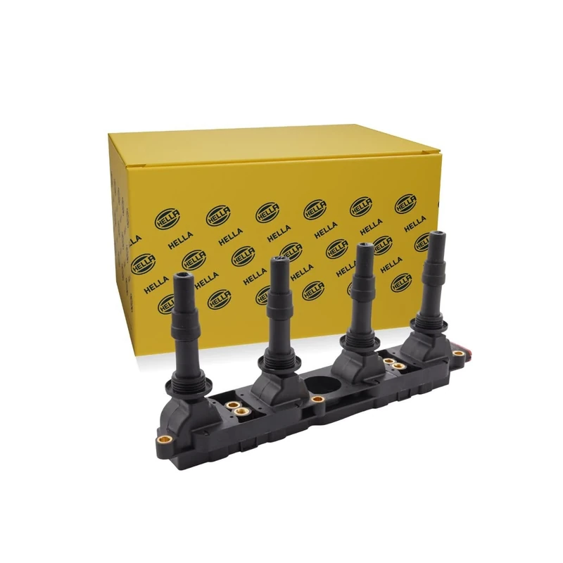 HELLA 5DA 358 000-041 Ignition Coil - 12V - 5-pin connector - Block Ignition Coil - Bolted