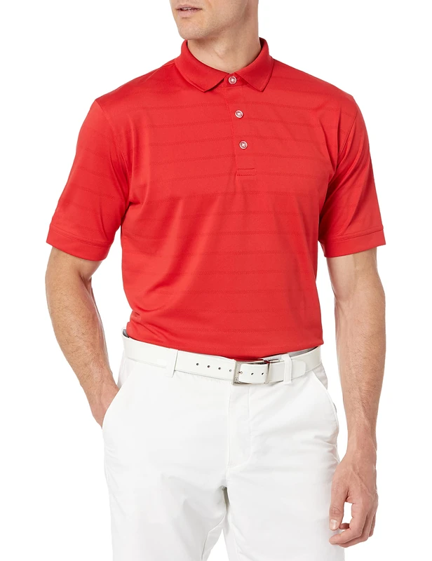 Callaway Men's Golf Short Sleeve Pique Open Mesh Polo Shirt, Salsa, 3X-Large