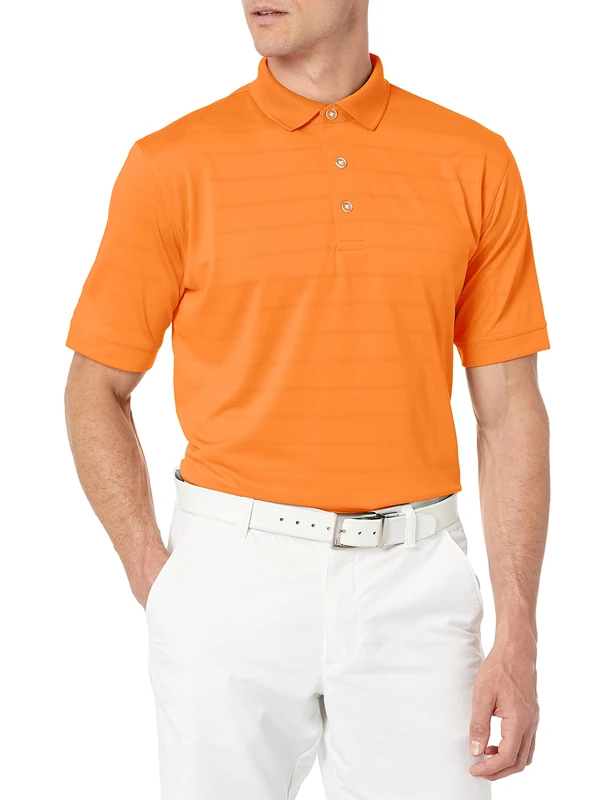 Callaway Men's Golf Short Sleeve Pique Open Mesh Polo Shirt, Carrot, 3X-Large
