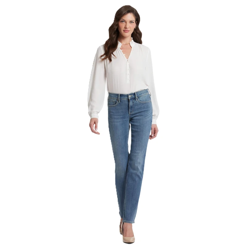 NYDJ Women's Petite Size Marilyn Straight Leg Jeans, Heyburn Wash, 4