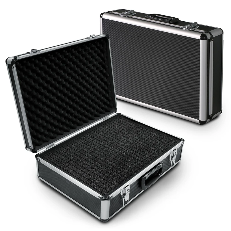 PeakTech P 7310 7310 — Universal case for measuring devices, robust carrying case, tool storage, cube foam plates, foam padding, lockable, dust cover, XL - 460 x 330 x 150 mm