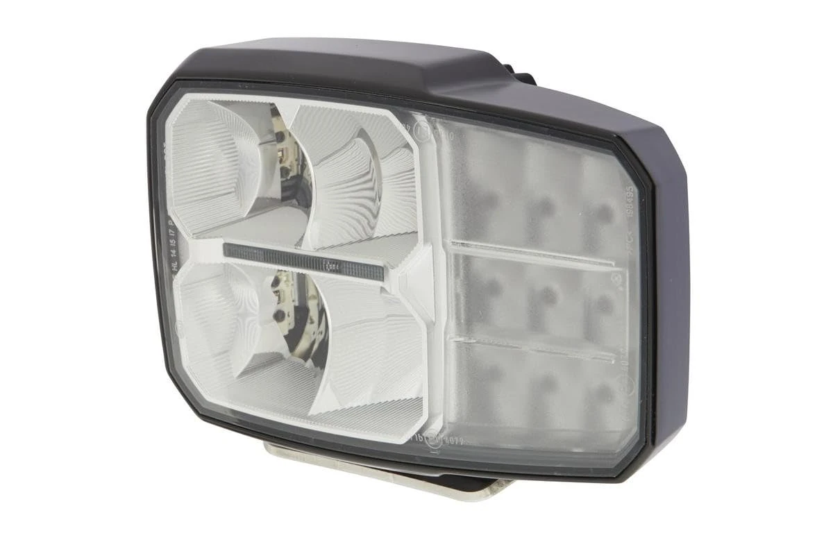 HELLA 1EE 996 374-011 LED-Headlight - C140 - 24/12V - mounting - Lens Colour: transparent - Plug: DEUTSCH plug - Left Front