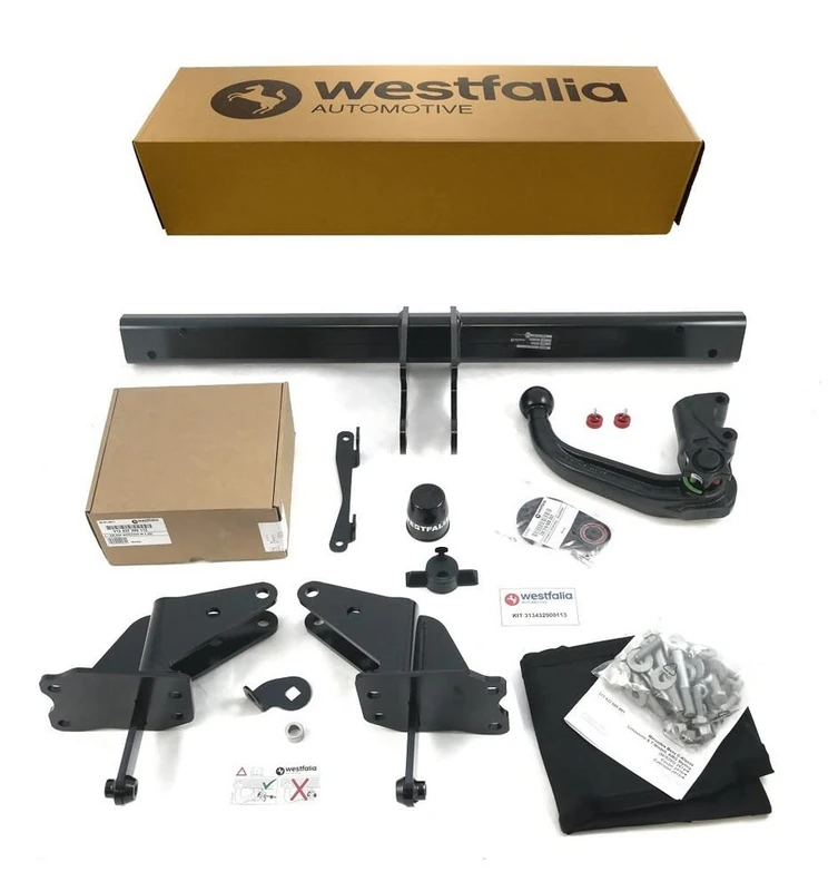 Westfalia Detachable Towbar for Mercedes C-Class Estate/Saloon (W205/S205) (03/2014-06/2018) - Also for Convertible & Coupe - Includes 13-pin Vehicle-specific Wiring Kit