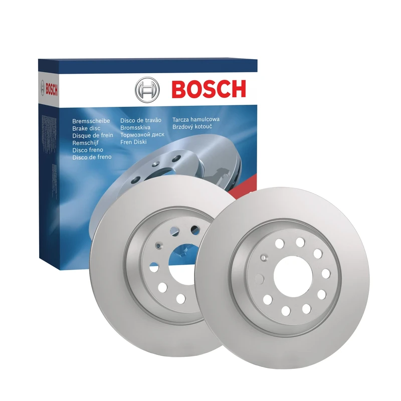 Bosch BD2144 Brake Disc Set - 300 mm Solid Discs - Rear Axle - ECE-R90 Certified - Long Service Life, Advanced Corrosion Protection - 1 Set of 2 Discs