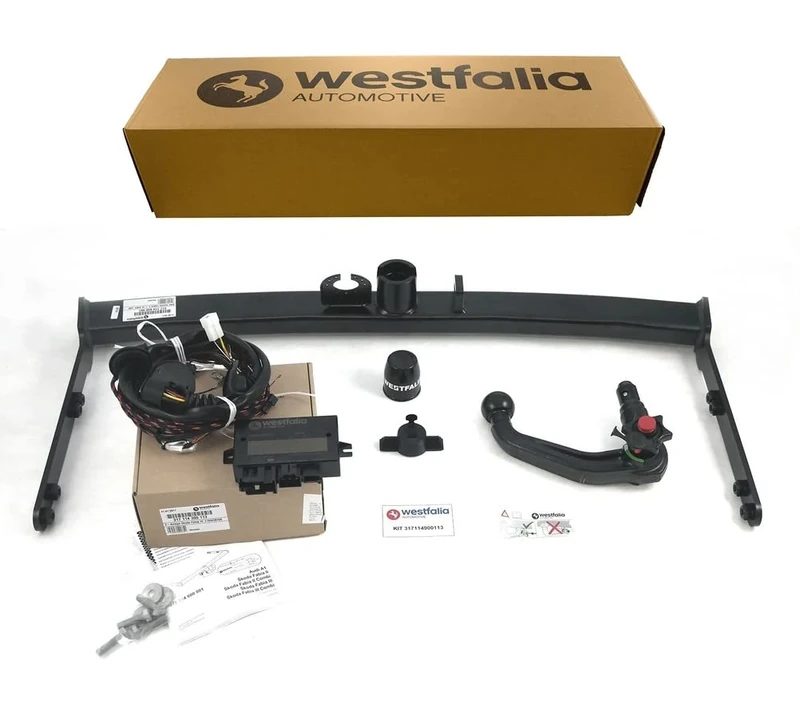 Westfalia Detachable Towbar for Skoda Fabia 3 Estate (01/2015-09/2021) and hatchback (11/2014-05/2021) - Includes 13-pin Vehicle-specific Wiring Kit