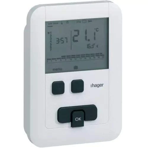 Hager ek510 Programmable Thermostat – Environment Eco 230 V