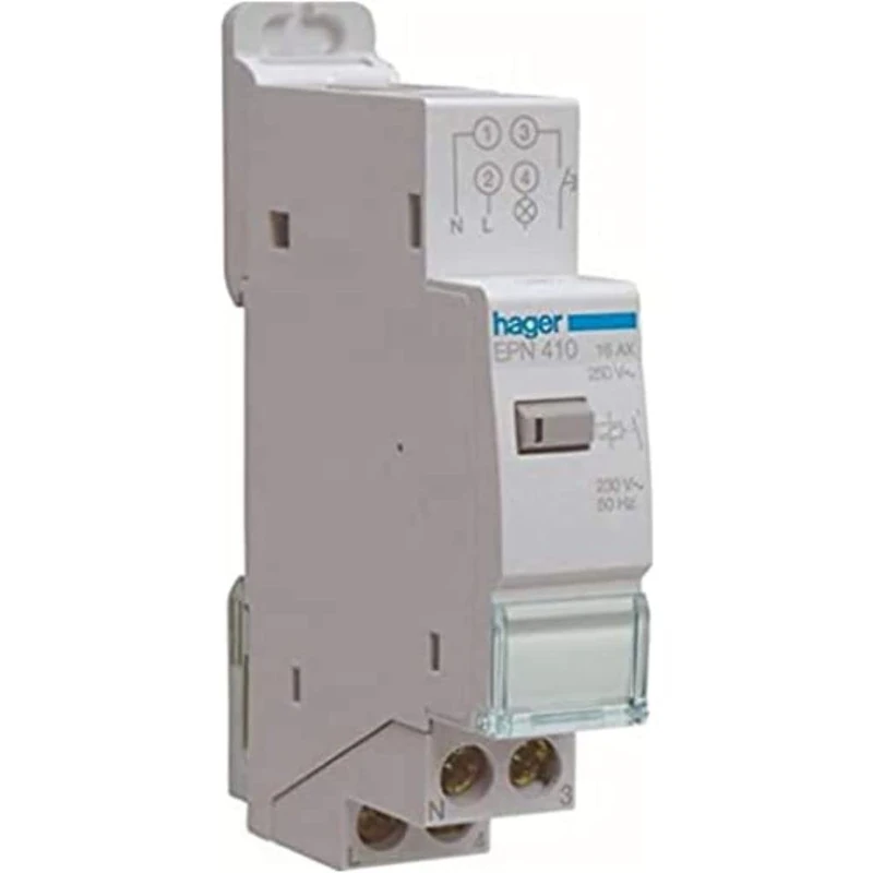 Hager – EPN 410 – Tranquillo Switch Electronic Remote Switch 230 V, 16 A, Na - Image 1