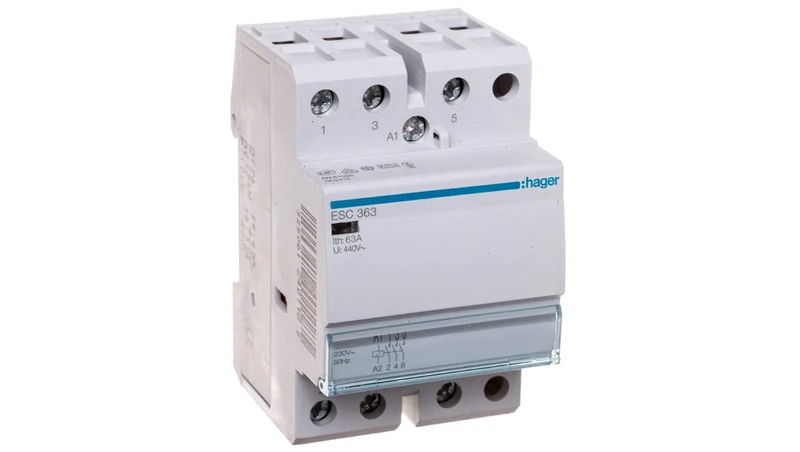 Hager ESC363 Contactor, 63A, 3NA, 230V