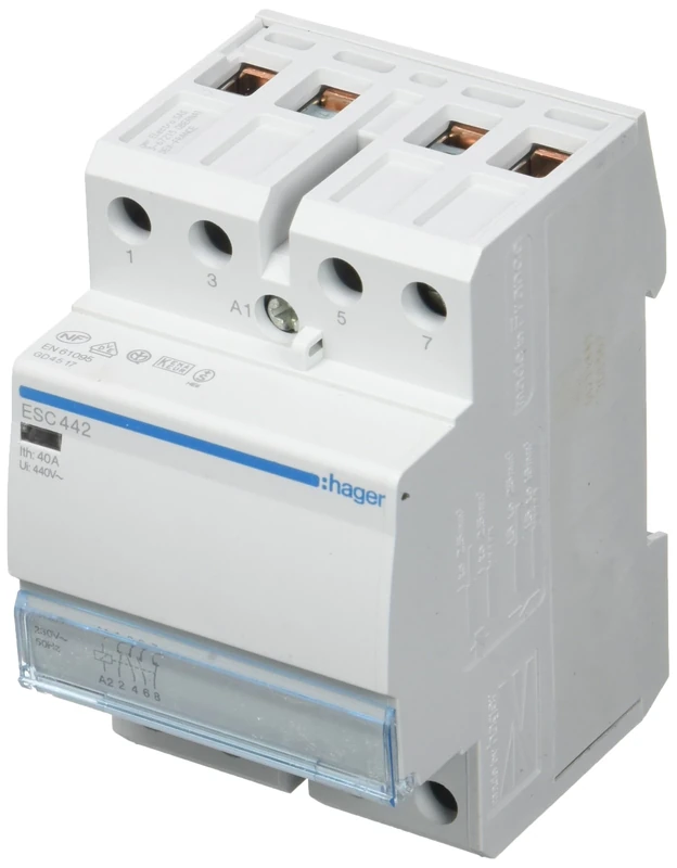 Hager ESC442 Contactor, 40A, 2NA+2NC, 230V