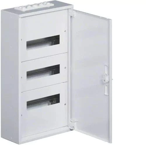 Hager FW312WT Class I Metal Surface Distribution Box 3 x 12 Modules