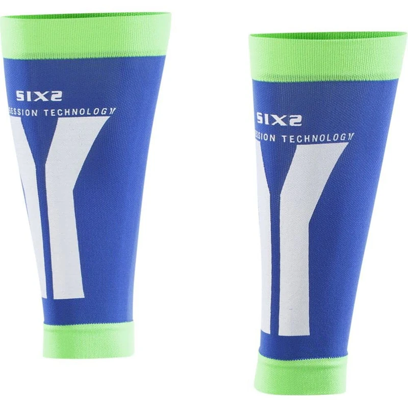 SIX2 Compression Calf Support Blue/Green L Unisex Adult - Image 1