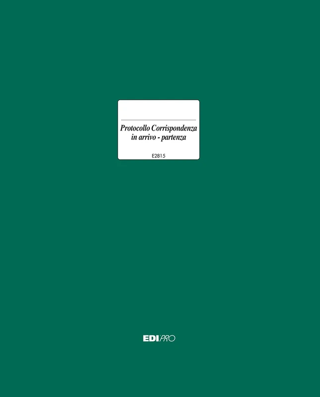 EDIPRO - E2815 - Logbook Correspondence Protocol Arrival-Departure 500 Pages Bound Cover (Hard) 31x24,5 - Image 1