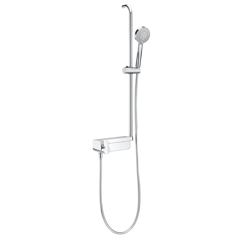 Roca Deck a5 a9a88 °C00 - Column Shower Mixer Tap - M With Shelf Chrome