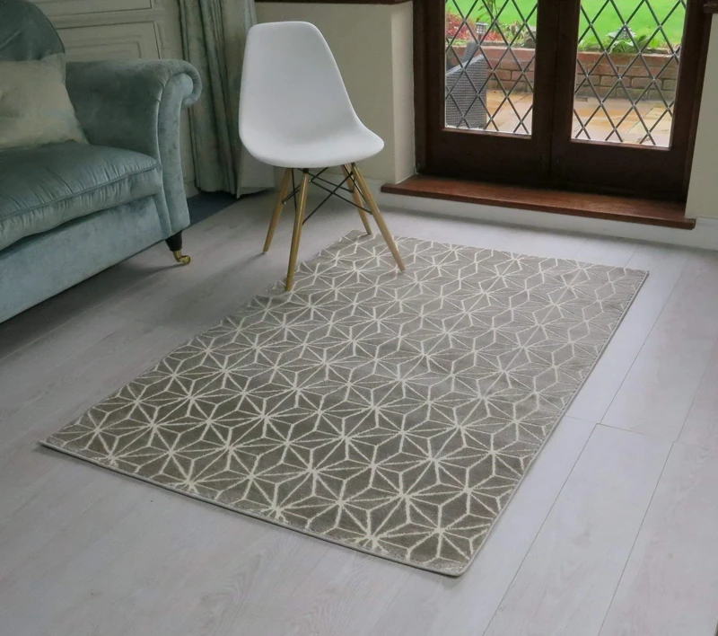 ASPECT Impression Soft Touch Rug-Cream/Grey (120x170cm), Polypropylene, 120 x 170 cm