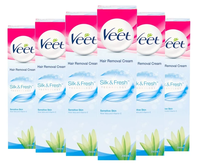 Veet Cream Hair Removal Sensitive Skin 200 ml Case of 6 By Veet