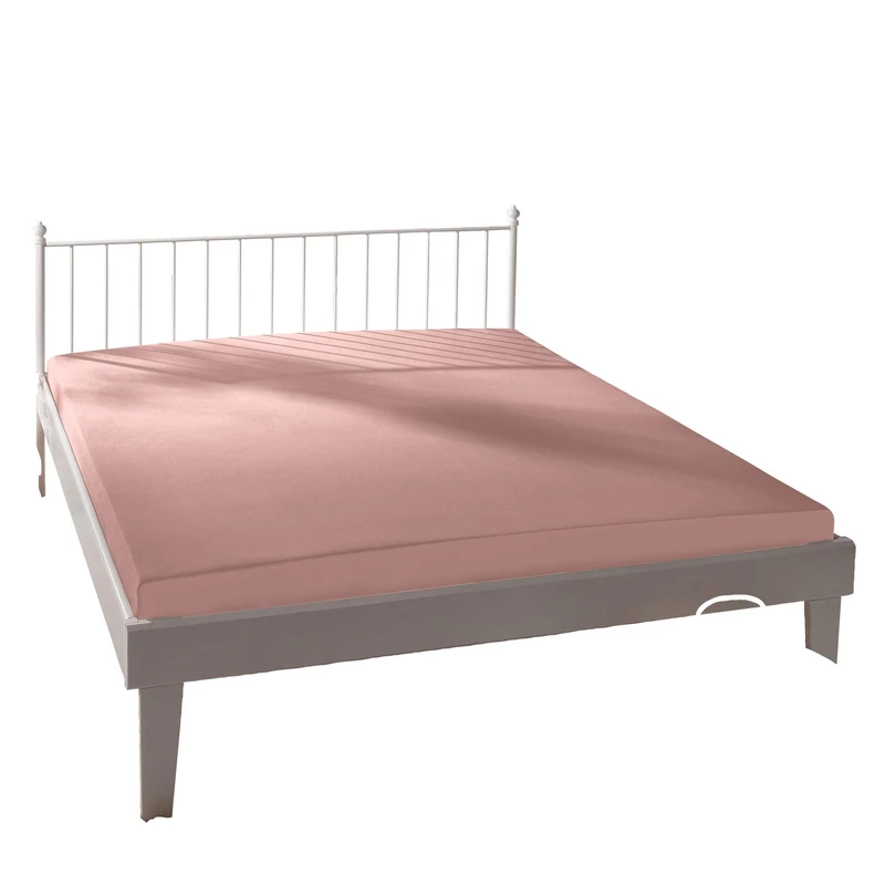 Bassetti P5/746 9235179 Fitted Sheet Plain Pink Cotton/Elastane, Dimensions: 90 cm x 190 cm, 100 cm x 220 cm