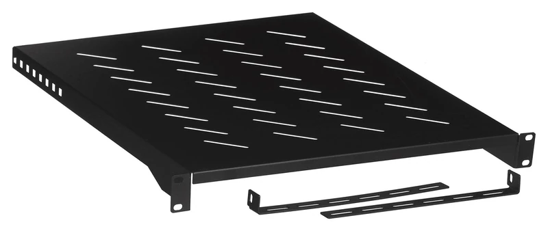 lanberg - Rack cabinets fixed shelf 19 inches 800 mm, 1U/483 x 500 mm, maximum load capacity up to 25 kg, black.