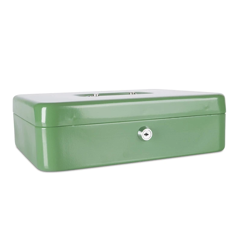 Cash Box DONAU Extra-Large 300x90x240mm Green/Office Equipment/Type-Extra Large/Shape-Rectangular/Material-Metal/Colour-Green/Dimensions (mm)-300x90x240