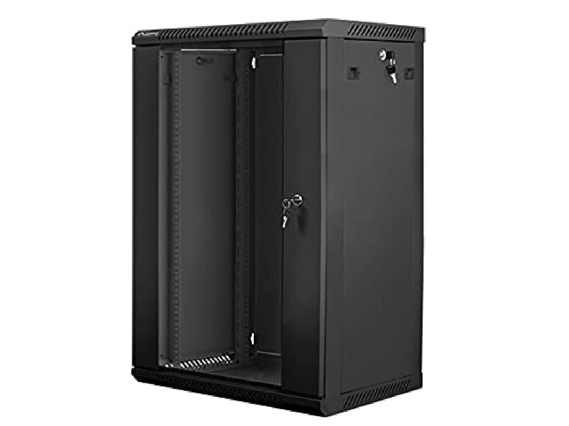 lanberg - Rack Cabinets Wall-Mounted Rack 19 Inch Demounted Flat Pack 18U/600 x 450 mm Black