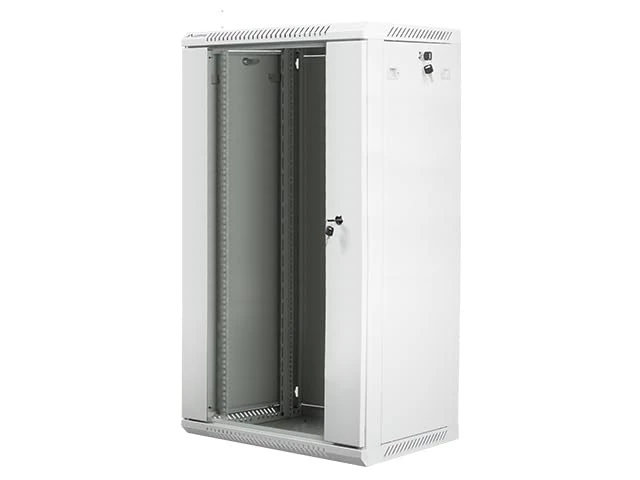 Lanberg WF01-6422-10S Hanging Cabinet 19 22U 600X450MM Grey (Glass Door) - Image 1