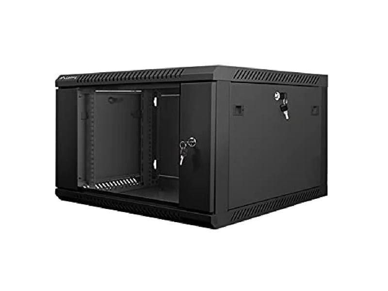 Lanberg - Rack Cabinets – lanberg Wall-Mounted Rack 19 demounted Flat Pack 6U/600 x 600 mm Black