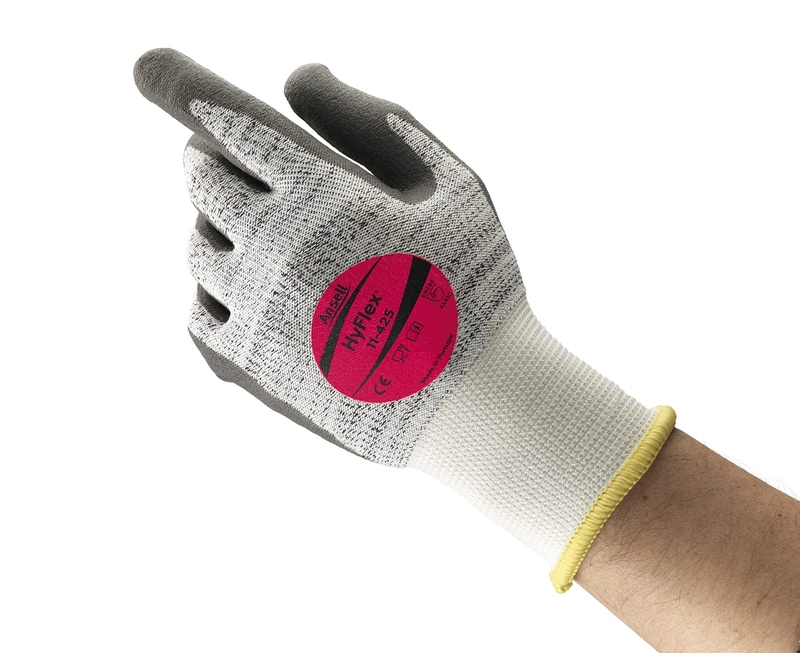 Ansell HyFlex 11-425 Work Gloves Cut Resistant, Excellent Heat and Abrasion Resistance, Mechanical Protection Gloves, Silicone-free, Men Women PPE, Size XS (12 Pairs)