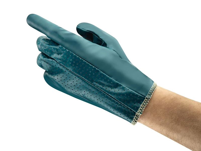 Ansell Hynit 32-800 Work Gloves with Liquid-Repellent Impregnation, Special Nitrile Formulation, Excellent Resistance to Abrasion and High Flexibility, Men Women, Size L (12 Pairs)