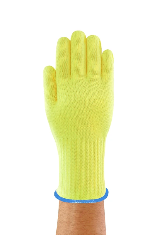 Ansell ActivArmr 43-113 Cut Resistant Gloves, Mechanical Protection, Light Weight Protective Glove, Industrial PPE, Reusable, Men Women, Yellow, Size XL (6 Pairs)