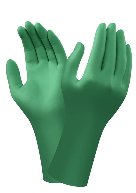 Ansell Dermashield 73-721 Neoprene Gloves, Chemical Protection, Green, Size 6.5 (20 Pairs)