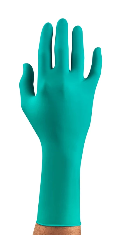 Ansell TouchNTuff 93-300 Chemical Protection Gloves in Nitrile, Green, Size 9.5-10 (100 Gloves) - Image 1