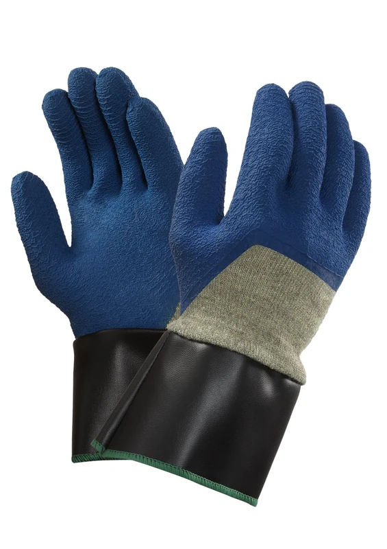 Ansell PGK10BL SC Latex Gloves, Mechanical Protection, Blue, Size 9 (12 Pairs) - Image 1