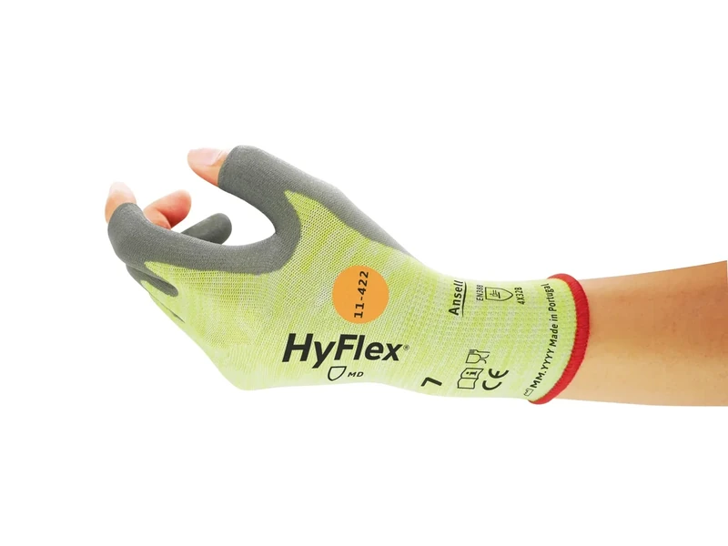 Ansell HyFlex 11-422 Work Gloves Cut Resistant, Excellent Heat and Abrasion Resistance, Mechanical Protection Gloves, Silicone-free, Men Women PPE, Size XL (12 Pairs)