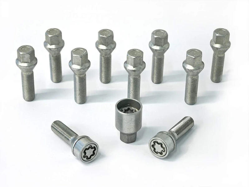 H&R Wheel bolt Set Taper-Head M14x1.50 - Length 35mm - 10 pcs. - incl. wheel-locks