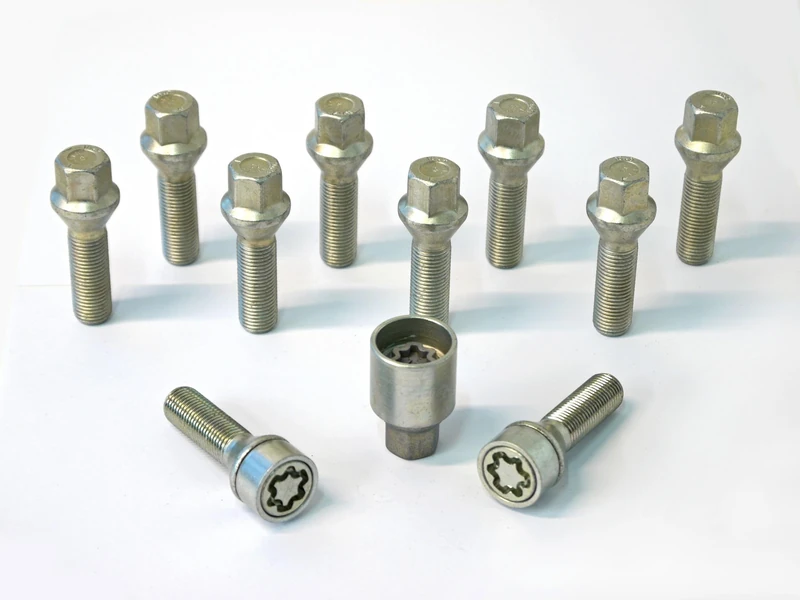 H&R Wheel bolt Set Taper-Head M14x1.50 - Length 55mm - 10 pcs. - incl. wheel-locks