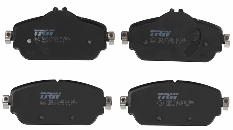 TRW GDB2070 Brake Pad Set of 4 for Mercedes-Benz C-Class (W205) 2013-2023 Front Axle and other vehicles