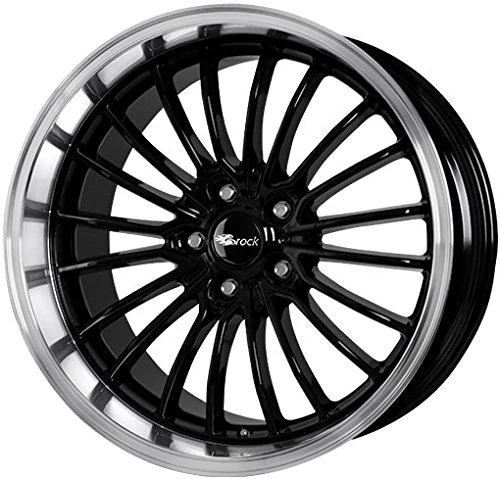 Brock B24GP 9 x 20 ET 43 Bolt Circle 5 x 130 Hub Centering 71.6 580070709, Black Horn-Polished