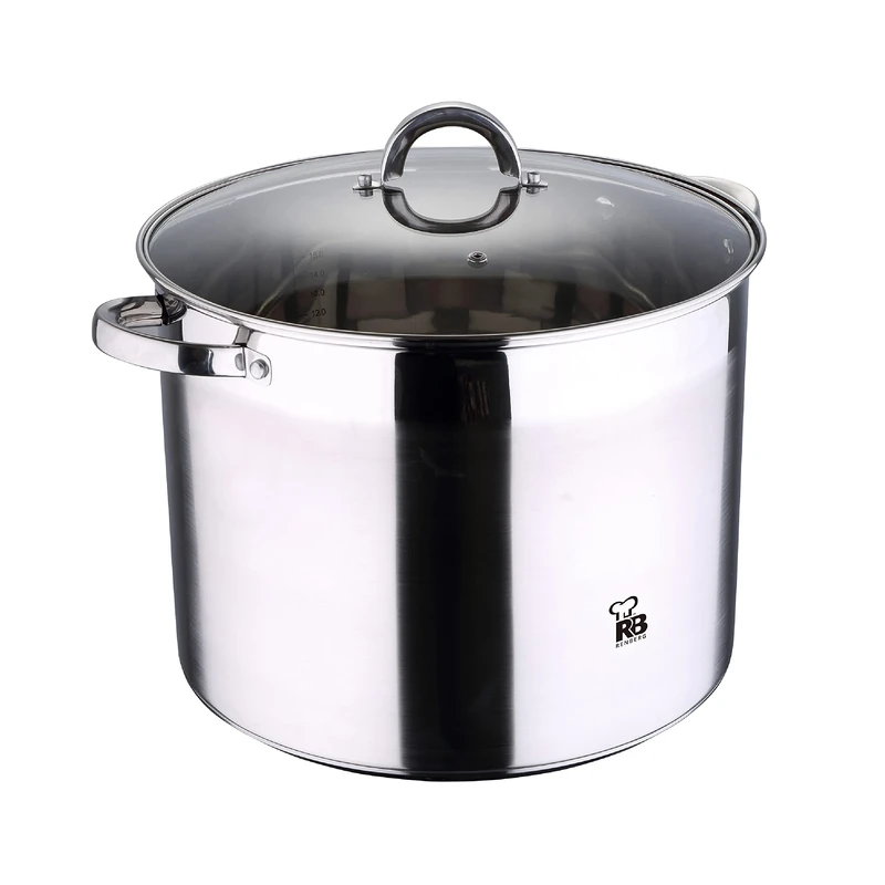 Renberg Alexander - Pot stainless steel glass lid 32x25 cm 20l suitable for induction