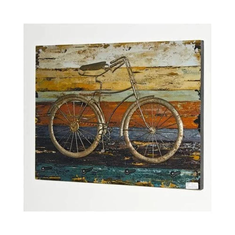 HAKU Möbel Wardrobe Motif, Vintage, MDF, Metal - Size: W 53 cm X H 40 cm X D 7 cm, Style: Industrial