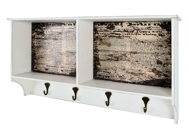 HAKU Möbel Wardrobe Motif, Vintage, Mdf, Metal - Size: W 76 cm X H 40 cm X D 15 cm, Style: Industrial