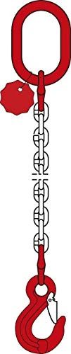 Dolezych DoKett 2 Stop Chain 1 Strand with Clevis Hook, Length = 2.00 m, Red, Black - Image 1