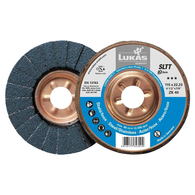 Lukas SLTT A27201250400065A Sanding Plate Zirconia Corundum Diameter 125 mm Grain 40 - Image 1