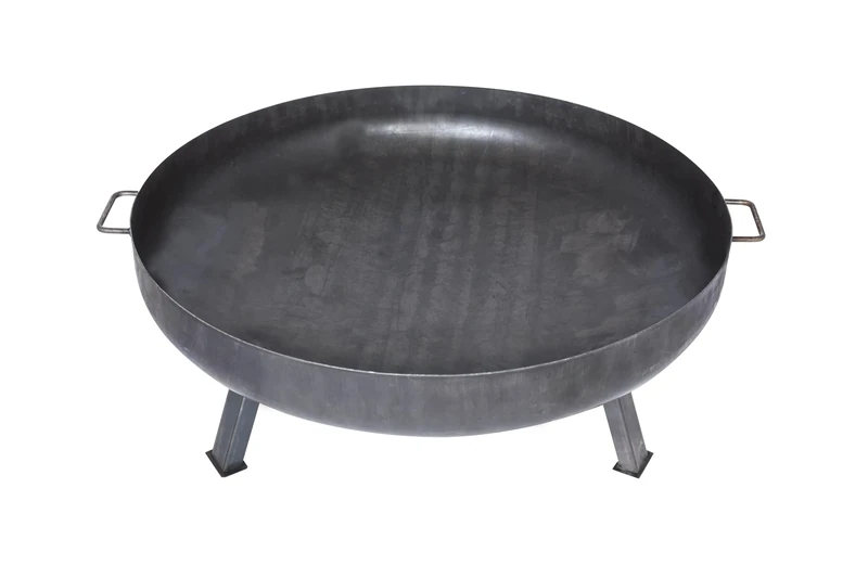 La Hacienda Garden Fire Pit Classic – Pittsburgh Large Garden – 100cm Heavy Duty Steel Wood Burner, Outdoor Fire Pit & Patio Heater, Garden Fire Bowl with Cooking Grill, Oiled Steel