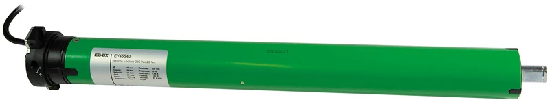 Vimar EV45S40 Tubular Roller Shutter Motor 230V~, 40kg Lifting Capacity, 60mm Octagonal Adapters, Complete with Fixing Brackets