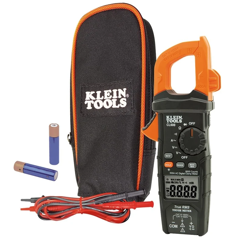 Klein CL600 Auto-Ranging AC Digital Clamp Meter, Orange