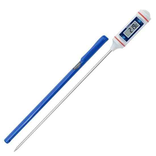 Traceable Digital Pocket Thermometer with Calibration, 302°F; High-Accuracy, 8inch Long-Stem
