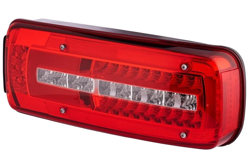 HELLA 2VP 012 381-241 Rearlight - Truck Full LED - LED - 24V - mounting/Bolted - Lens Colour: Crystal clear/Red - Cable: 500mm - Plug: HCSCS - Plug: AMP - right - Quantity: 1